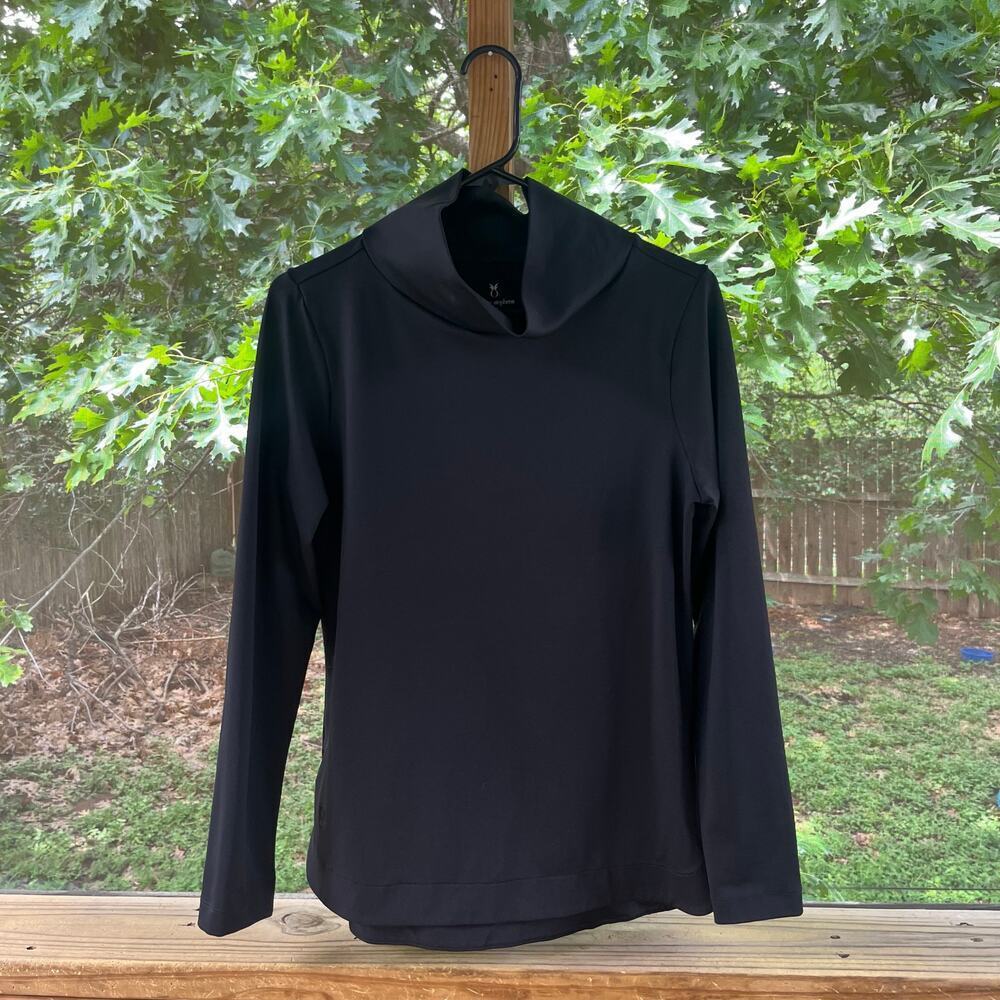 Dudley Stephens Women's Black Turtleneck Jersey Long Sleeve Top Size S